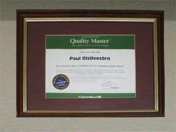 CertainTeed Permanent Quality Master Certificate